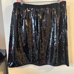 Joe Fresh Black Sequin Mini Skirt